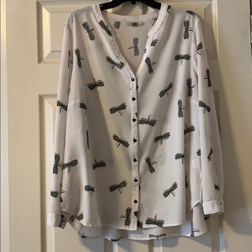 Dragonfly printed blouse